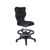 Krzesło obrotowe Rapid roz 3 z podnóżkiem lamówka czarne R1