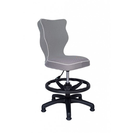 Krzesło obrotowe Luka roz 3 z podnóżkiem, lamówka biała R1