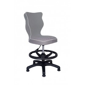 Krzesło obrotowe Luka roz4 z podnóżkiem, lamówka biała R1