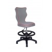 Krzesło obrotowe Luka roz 4 z podnóżkiem, lamówka czerw R1