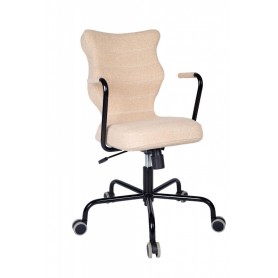 Krzesło obrotowe Deco - roz 6, stelaż czarny, brązowy R1