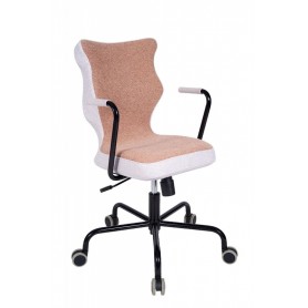Krzesło obrotowe Lavre – rozmiar 6, stelaż czarny, brąz R1