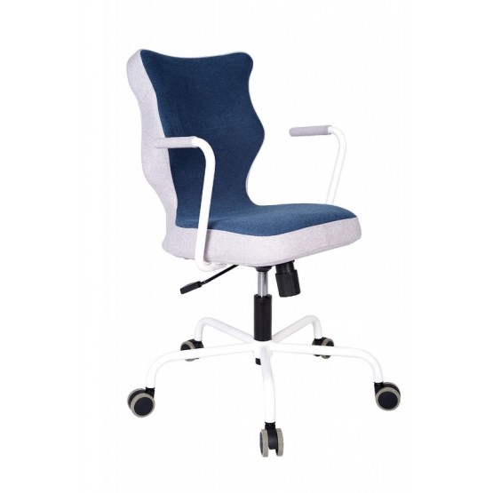 Krzesło obrotowe Lavre – rozmiar 6, stelaż biały, granat R1