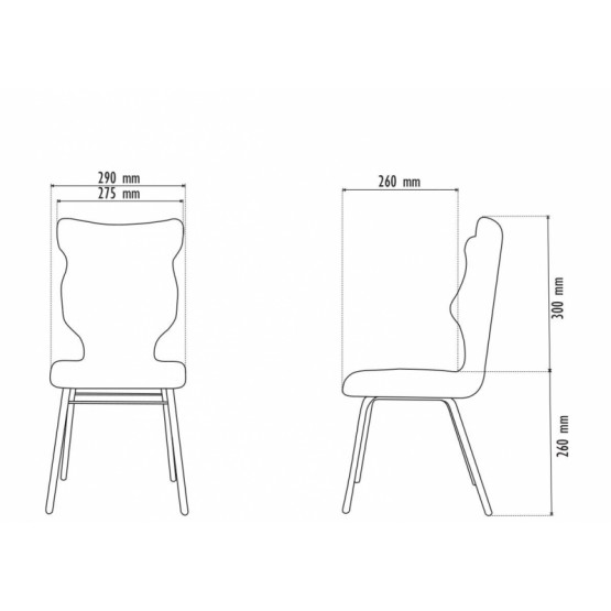Krzesło Classic Storia - rozmiar 1 - motylki R1