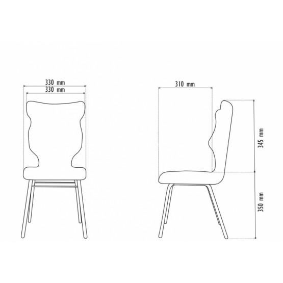 Krzesło Classic Alta - rozmiar 3 - czarny R1