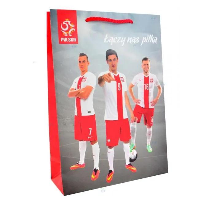 Stylowa torebka dla fanów piłki nożnej z wizerunkami gwiazd