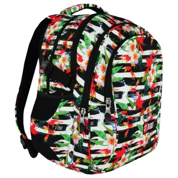 ZESTAW PLECAK MŁODZIEŻOWY 2018 TROPICAL STRIPES PIÓRNIK