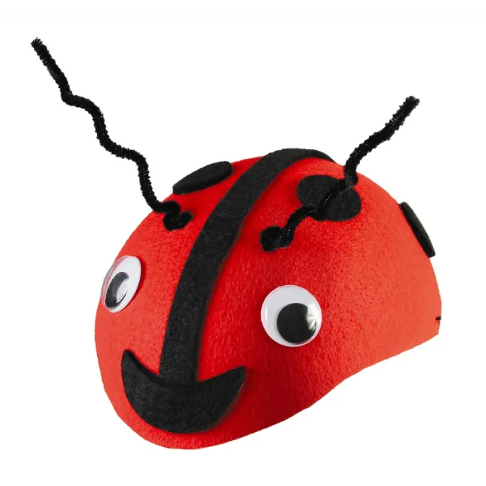 Czapka biedronki w kolorze czerwonym i czarnym