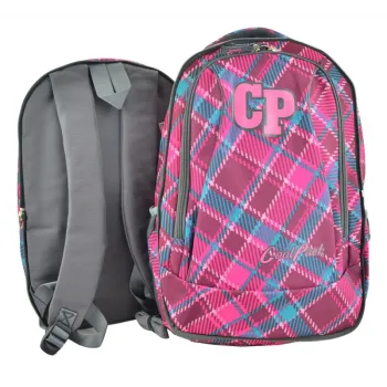 COOLPACK PLECAK MŁODZIEŻOWY 2W1 COMBO CRANBERRY CHECK  2017