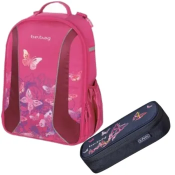 PLECAK BE.BAG + SASZETKA AIRGO WATERCOLOR BUTTERFLY HERLITZ