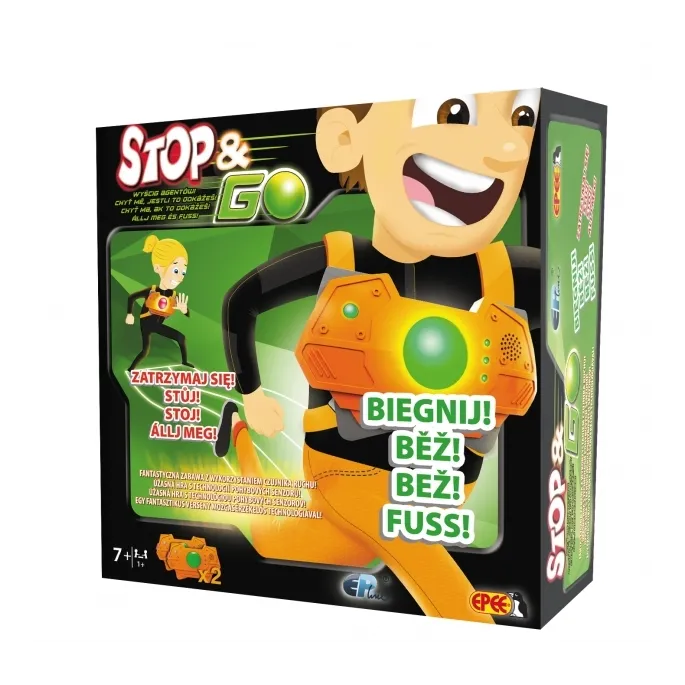 Zabawkowe mikrochipy do gry STOP&GO prezentowane na stole