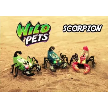 WILD PETS ELEKTRONICZNY DZIKI SKORPION ZIELONY ŚWIECĄCE