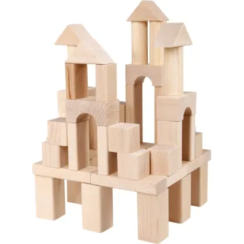 KLOCKI DREWNIANE NATURALNE MEGA PAKA KUKURYKU 74 EL