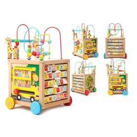 DREWNIANY PCHACZ CHODZIK EDUKACYJNY KOSTKA EDUKACYJNA 6W1