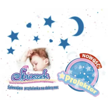 Miękki miś z projektorem gwiazdek do pokoju dziecięcego