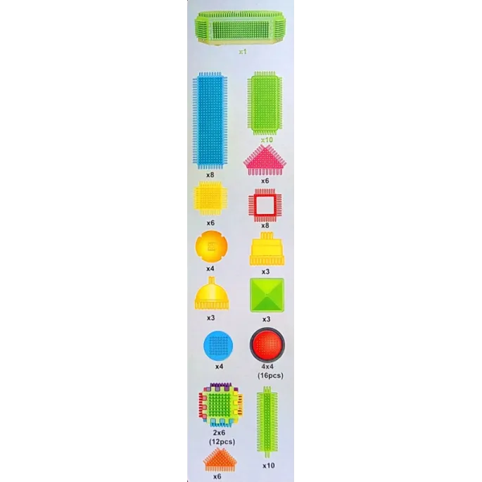 Zestaw klocków Waflowych z figurką budowniczego