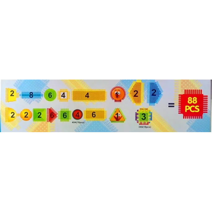 Zestaw klocków waflowych AZ idealny do kreatywnej zabawy