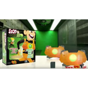 Kolorowe opakowanie gry STOP&GO wyścig agentów z bliska